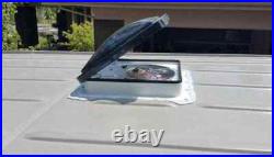 Roof Vent Fan Camper Van Motorhome with LED Light White RV Caravan Skylight Vent Roof Vent Fan Camper Van Motorhome with LED Light White RV Caravan Skylight Vent
