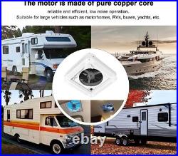Roof Vent Fan Camper Van Motorhome with LED Light White RV Caravan Skylight Vent Roof Vent Fan Camper Van Motorhome with LED Light White RV Caravan Skylight Vent