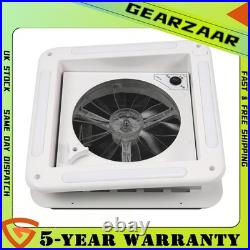 Roof Vent Turbo Crystal Fan 12V 360mm x 360mm 11x 11'' Camper Van Motorhome