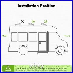 Roof Vent Turbo Crystal Fan 12V 360mm x 360mm 11x 11'' Camper Van Motorhome