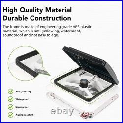 Roof Vent Turbo Crystal Fan 12V 360mm x 360mm 11x 11'' Camper Van Motorhome