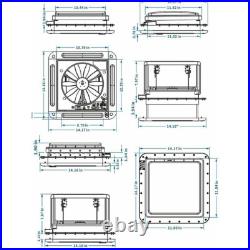 Roof Ventilation Fan Camper Van Motorhome RV Caravan Skylight Vent with LED Light