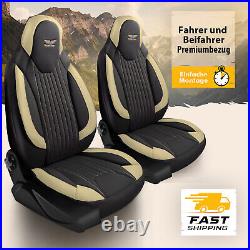 Seat Covers Suitable for ISRI (Camper, Camper Van, Motorhome) (Black-Beige)