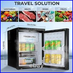 Silver 50L 12V 24V Compressor Fridge Freezer BT APP Camper Van Caravan Motorhome