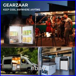 Silver 50L 12V 24V Compressor Fridge Freezer BT APP Camper Van Caravan Motorhome