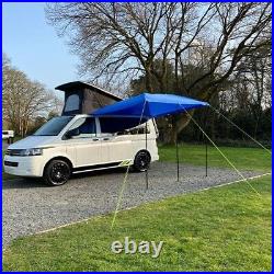 Sun Canopy Awning For VW Camper Van Motorhome Camper Caravan 2.5m x 2.5m Blue