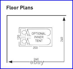 SunnCamp Swift Verao Air Van 260 Low 185-200cm Motorhome Air Awning SF2025