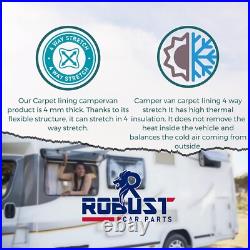 Super Stretch Lining Carpet for Camper Van & Motorhome Thermal, Flame-Resis