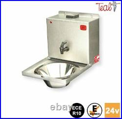Teal Compact Classic Hand Wash Basin 24V Camper Van Motorhome Hot Water Sink