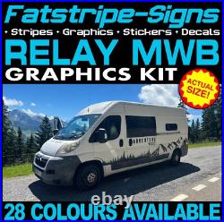 To fit CITROEN RELAY L2 MWB CAMPER VAN GRAPHICS STICKERS STRIPES DECAL MOTORHOME To fit CITROEN RELAY L2 MWB CAMPER VAN GRAPHICS STICKERS STRIPES DECAL MOTORHOME
