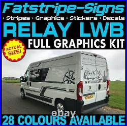 To fit CITROEN RELAY L3 LWB GRAPHICS STICKERS STRIPES DECAL CAMPER VAN MOTORHOME