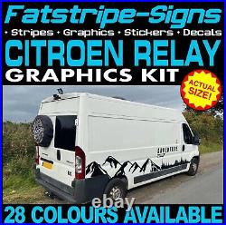 To fit CITROEN RELAY L3 LWB GRAPHICS STICKERS STRIPES DECAL CAMPER VAN MOTORHOME