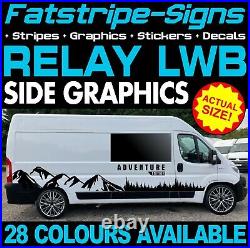 To fit CITROEN RELAY L3 LWB GRAPHICS STICKERS STRIPES DECAL CAMPER VAN MOTORHOME