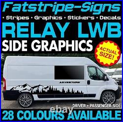 To fit CITROEN RELAY L3 LWB STICKERS GRAPHICS STRIPES CAMPER VAN MOTORHOME