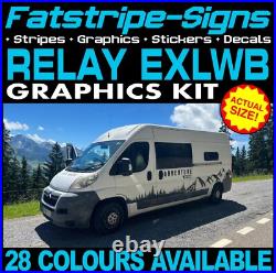 To fit CITROEN RELAY L4 EXLWB CAMPER VAN GRAPHICS STICKERS STRIPES MOTORHOME