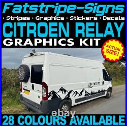 To fit CITROEN RELAY L4 EXLWB CAMPER VAN GRAPHICS STICKERS STRIPES MOTORHOME