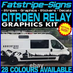 To fit CITROEN RELAY L4 EXLWB CAMPER VAN GRAPHICS STICKERS STRIPES MOTORHOME