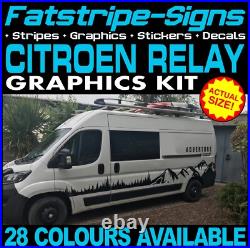 To fit CITROEN RELAY L4 EXLWB CAMPER VAN GRAPHICS STICKERS STRIPES MOTORHOME