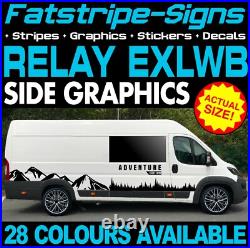 To fit CITROEN RELAY L4 EXLWB CAMPER VAN GRAPHICS STICKERS STRIPES MOTORHOME
