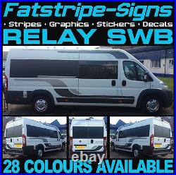 To fit CITROEN RELAY SWB L1 MOTORHOME VINYL GRAPHICS STICKERS STRIPES CAMPER VAN