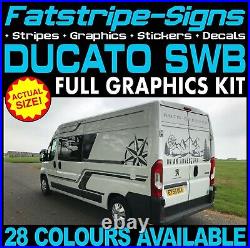 To fit FIAT DUCATO L1 SWB GRAPHICS STICKERS STRIPES DECALS CAMPER VAN MOTORHOME
