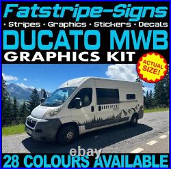 To fit FIAT DUCATO L2 MWB CAMPER VAN GRAPHICS STICKERS STRIPES DECALS MOTORHOME