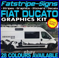 To fit FIAT DUCATO L2 MWB CAMPER VAN GRAPHICS STICKERS STRIPES DECALS MOTORHOME