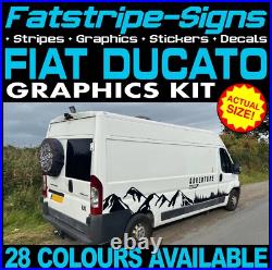 To fit FIAT DUCATO L2 MWB CAMPER VAN GRAPHICS STICKERS STRIPES DECALS MOTORHOME