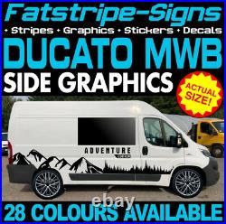 To fit FIAT DUCATO L2 MWB CAMPER VAN GRAPHICS STICKERS STRIPES DECALS MOTORHOME