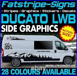 To fit FIAT DUCATO L3 LWB GRAPHICS STICKERS STRIPES DECALS CAMPER VAN MOTORHOME