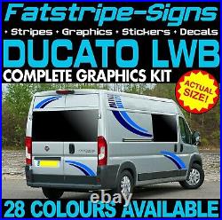 To fit FIAT DUCATO L3 LWB GRAPHICS STICKERS STRIPES DECALS CAMPER VAN MOTORHOME