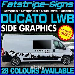 To fit FIAT DUCATO L3 LWB GRAPHICS STICKERS STRIPES DECALS CAMPER VAN MOTORHOME