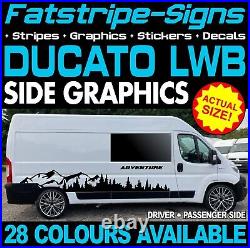 To fit FIAT DUCATO L3 LWB GRAPHICS STICKERS STRIPES DECALS CAMPER VAN MOTORHOME