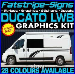 To fit FIAT DUCATO L3 LWB MOTORHOME GRAPHICS STICKERS DECALS STRIPES CAMPER VAN