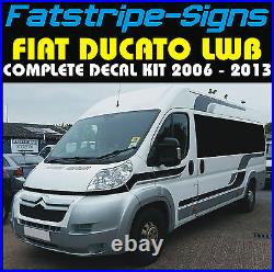 To fit FIAT DUCATO L3 LWB MOTORHOME GRAPHICS STICKERS DECALS STRIPES CAMPER VAN