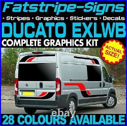 To fit FIAT DUCATO L4 EXLWB GRAPHICS STICKERS STRIPES DECAL CAMPER VAN MOTORHOME
