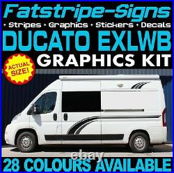 To fit FIAT DUCATO L4 EXLWB MOTORHOME GRAPHICS STICKERS DECAL STRIPES CAMPER VAN