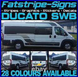 To fit FIAT DUCATO SWB L1 MOTORHOME GRAPHICS STICKERS DECALS STRIPES CAMPER VAN