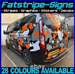 To fit FORD CUSTOM CAMO GRAPHICS STICKERS STRIPES CAMPER VAN MOTORHOME M-SPORT