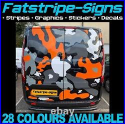To fit FORD CUSTOM CAMO GRAPHICS STICKERS STRIPES CAMPER VAN MOTORHOME M-SPORT