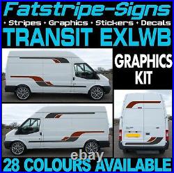 To fit FORD TRANSIT EXLWB GRAPHICS STICKERS STRIPES CAMPER VAN MOTORHOME ST D