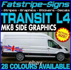 To fit FORD TRANSIT MK8 L4 EXLWB GRAPHICS STICKERS DECALS CAMPER VAN MOTORHOME