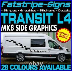 To fit FORD TRANSIT MK8 L4 EXLWB GRAPHICS STICKERS DECALS CAMPER VAN MOTORHOME