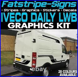 To fit IVECO DAILY LWB GRAPHICS STICKERS STRIPES DECALS MOTORHOME CAMPER VAN