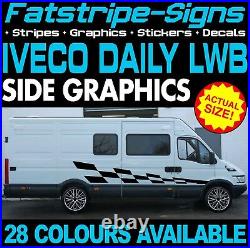 To fit IVECO DAILY LWB GRAPHICS STICKERS STRIPES DECALS MOTORHOME CAMPER VAN