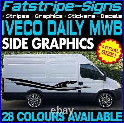 To fit IVECO DAILY MWB GRAPHICS STICKERS STRIPES DECALS MOTORHOME CAMPER VAN