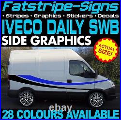 To fit IVECO DAILY SWB GRAPHICS STICKERS STRIPES DECALS MOTORHOME CAMPER VAN