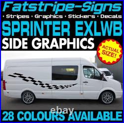 To fit MERCEDES SPRINTER EXLWB GRAPHICS STICKERS STRIPES CAMPER VAN MOTORHOME
