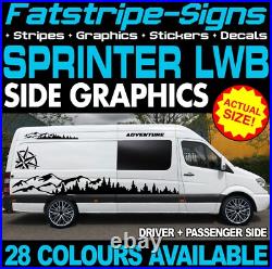 To fit MERCEDES SPRINTER LWB GRAPHICS STICKERS STRIPES RACE CAMPER VAN MOTORHOME To fit MERCEDES SPRINTER LWB GRAPHICS STICKERS STRIPES RACE CAMPER VAN MOTORHOME