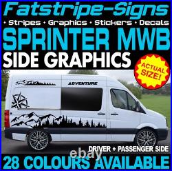 To fit MERCEDES SPRINTER MWB GRAPHICS STICKERS STRIPES CAMPER VAN MOTORHOME To fit MERCEDES SPRINTER MWB GRAPHICS STICKERS STRIPES CAMPER VAN MOTORHOME